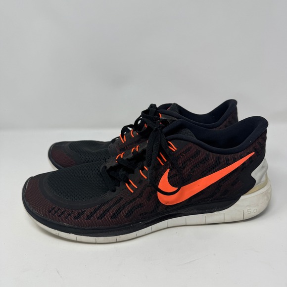 Nike Free Run 5.0 Men's Running Shoes Black Orange Athletic Sneakers Size 11 - Picture 4 of 9